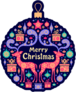 Merry Christmas Elements in Ornament Sticker