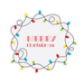 Merry Christmas Lights Sticker