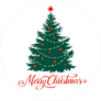 Merry Christmas Tree Sticker