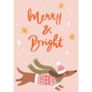 Merry Dachshund Sticker