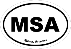Mesa, Arizona Oval Stickers