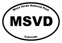 Mesa Verde National Park Oval Sticker