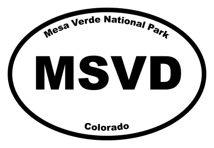 Mesa Verde National Park Oval Sticker