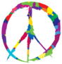 Messy Painted Peace Sign Sticker