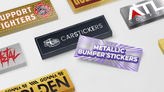 Metallic Bumper Stickers Stacks