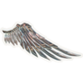 Metallic Silver Angel Wing Sticker