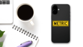 Metric Sticker on a Phone (New) example