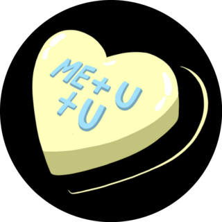 Me+u+u Bright Yellow Candy Heart Sticker