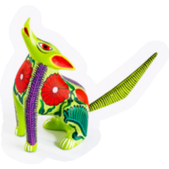 Mexican Green And Red Alebrije From Oaxaca Mexico Sticker