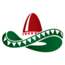 Mexican Hat Sombrero In Red And Green Sticker