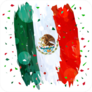 Mexican Independence Day Flag Confetti Sticker