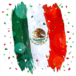 Mexican Independence Day Flag Confetti Sticker