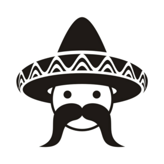 Mexican Man Icon Sticker