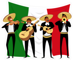 Mexican Mariachi Musicians Sticker