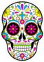 Mexican Sugar Skull with Daisy Eyes Sticker