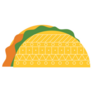 Mexican Taco Flat Style Icon Sticker