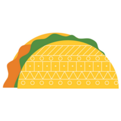 Mexican Taco Flat Style Icon Sticker