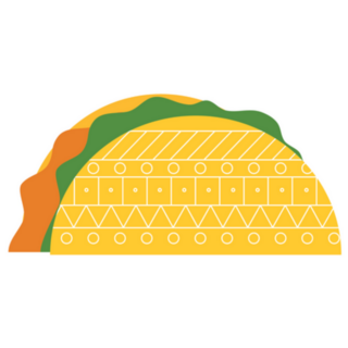 Mexican Taco Flat Style Icon Sticker