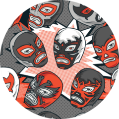 Mexican Wrestler / Luchador Seamless Pattern Sticker