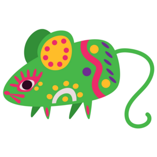 Mexico Alebrije Mouse Sticker