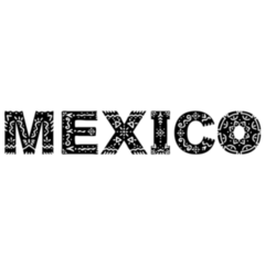 Mexico Decorative Lettering Sticker