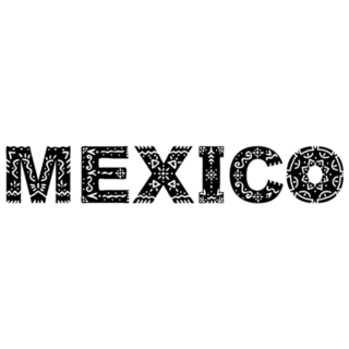 Mexico Decorative Lettering Sticker