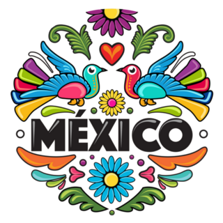 Mexico Lettering Composition Sticker