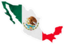 Mexico Map And National Flag Sticker