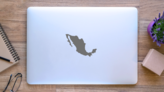 Mexico Map Sticker on a Laptop (New) example