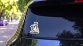 Mexico Skulls Day Of The Dead Proposal Sketch Sticker on a Rear Car Window (New) example