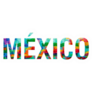 Mexico Word With Traditional Mexican Paper Sticker