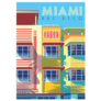 Miami Art Deco Florida Illustration Sticker