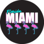 Miami Beach Florida Flamingos Sticker