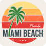 Miami Beach Florida Palm Tree Sticker
