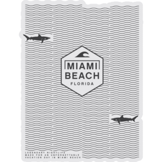 Miami Beach Typography Sticker