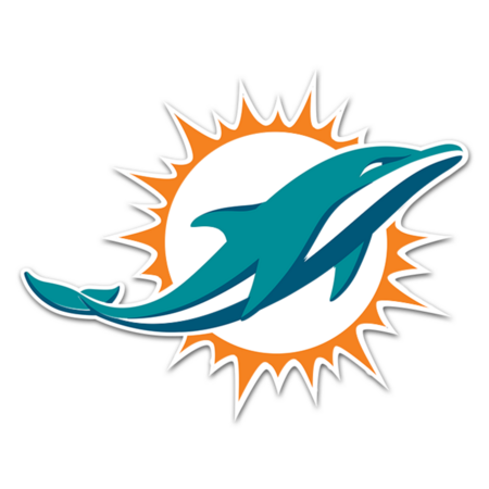Miami Dolphins NFL Logo Sticker
