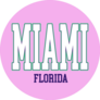 Miami, Florida Bright Pink Sticker