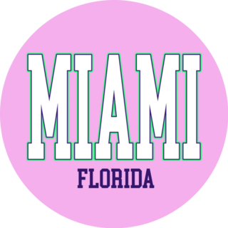 Miami, Florida Bright Pink Sticker