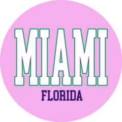Miami, Florida Bright Pink Sticker