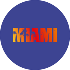 Miami Florida Colored Lettering Design Sticker