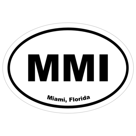 Miami, Florida Oval Stickers