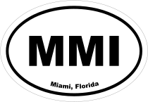 Miami, Florida Oval Stickers