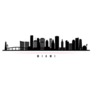 Miami Skyline Horizontal Banner Sticker