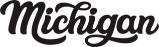 Michigan Calligraphy Sticker