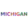 Michigan Colorful Typography Sticker