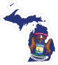 Michigan Flag State Sticker