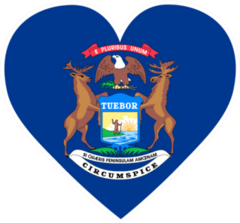 Michigan Heart Sticker