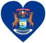 Michigan Heart Sticker