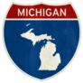 Michigan Interstate Road Sign Sticker