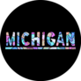 Michigan Multicolor Doodle Lettering Sticker